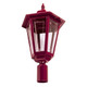 Turin Large Post Top Light - Burgundy Finish / B22 Turin Large Post Top Light - Burgundy Finish / B22